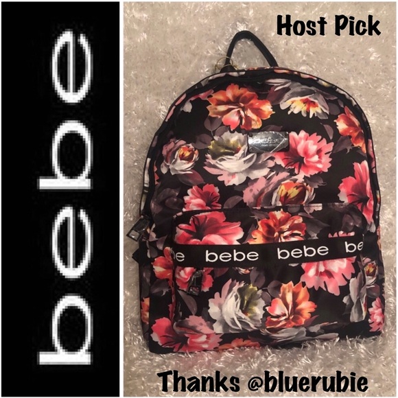 bebe Handbags - bebe Jordan Logo Trim Floral Multi Backpack